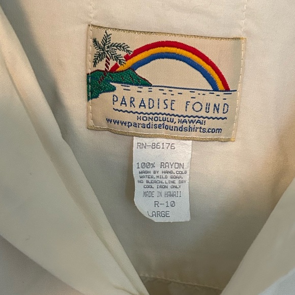 Paradise Found Hawaiian Shirt Size L - Picture 3 of 4